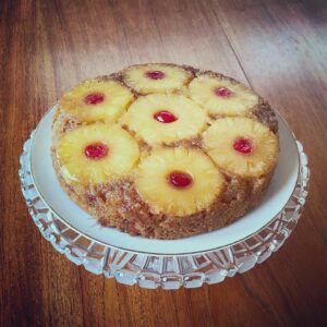 Pineapple and cherry upside down cake