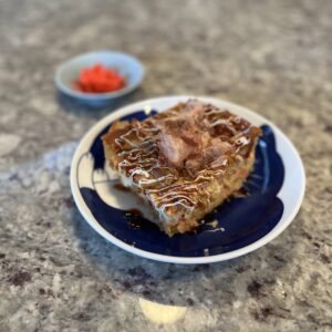 Okonomiyaki filo crinkle pie